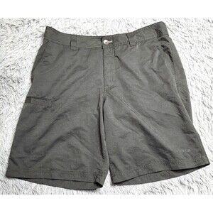 Orvis Shorts Mens 36 Green Gray Performance Outdoor Quick Dry Cargo Pockets Golf